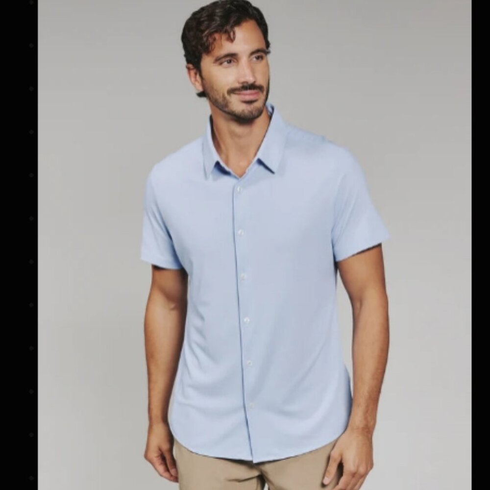 7 Diamonds Ice Blue Aldridge Short Sleeve